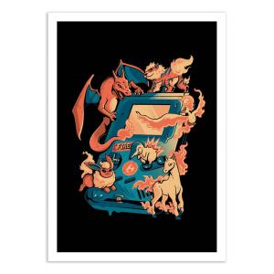 FIRE GAME - EDUELY - Affiche d'art 50 x 70 cm