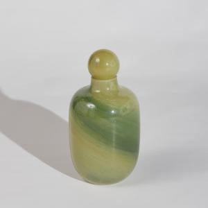 Flacon décoratif en verre vert H38