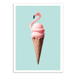 FLAMINGO CONE - Affiche d'art 50 x 70 cm