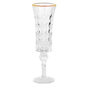 Flûte à champagne en verre et liseré doré 100ml