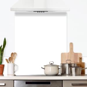 Fond de hotte adhésif en aluminium blanc - 70x60 cm