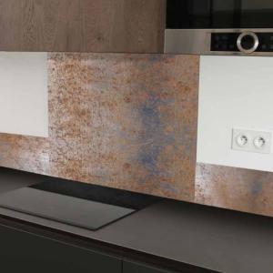 Fond de hotte adhésif en aluminium effet metal marron - 70x…