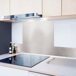 Fond de hotte cuisine en aluminium - 60 x 70 cm - Argent
