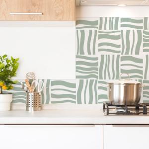 Fond de hotte cuisine en aluminium - 90 x 70 cm - Vert