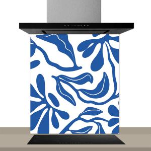 Fond de hotte decorative, blue matisse bleu 60x70  cm