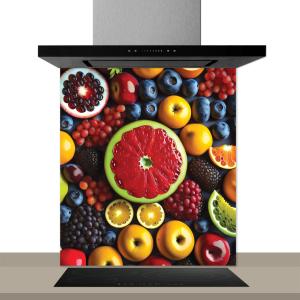 Fond de hotte decorative, vitamine multicolore 60x70  cm