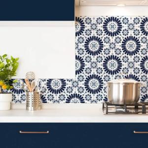 Fond de hotte en aluminium - 70x90 cm - Bleu