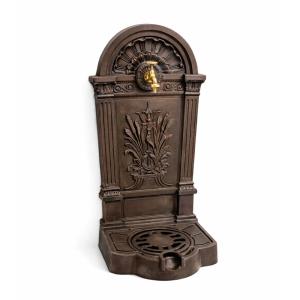 Fontaine de jardin extérieur fonte aluminium marron roseaux…