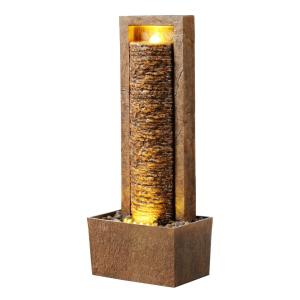 Fontaine de Jardin LED Marron, 82 cm