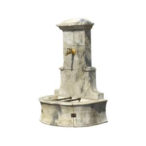 Fontaine jardin pierre reconstituée  79 x 49x 113 cm