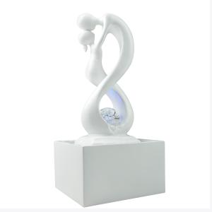 Fontaine moderne Figurine Amoureux Amovible résine Blanc -…