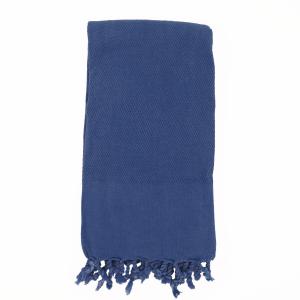 Fouta antique 100% coton avec franges bleu 95x170cm