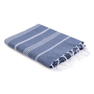 Fouta coton bleu jean 100x200