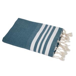 Fouta coton bleu pétrole 100x200