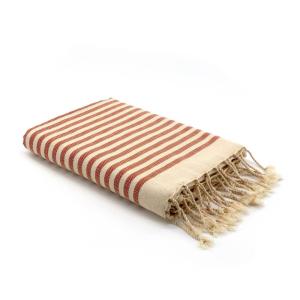 Fouta coton brique 100x200