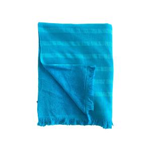 Fouta coton doublée éponge Alanya"  140 x 180 bleu Turquois…