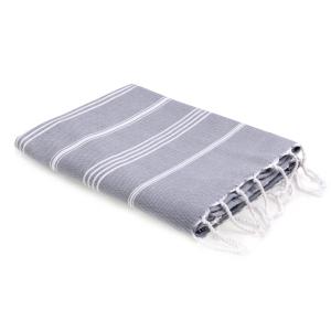 Fouta coton gris moyen 100x200