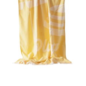 Fouta coton jacquard foutas jaune 90 x 160 cm