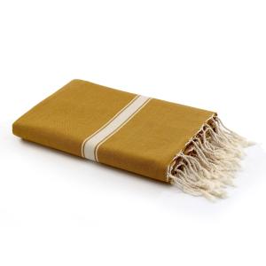 Fouta coton jaune moutarde 100x200