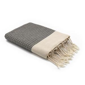 Fouta coton noir 100x200