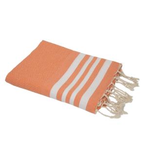 Fouta coton orange 100x200