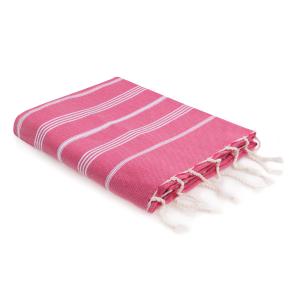 Fouta coton rose fuchsia 100x200