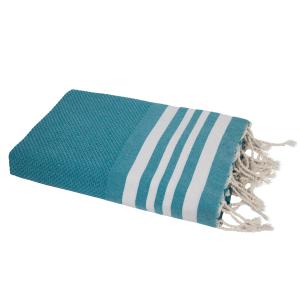 Fouta coton vert canard 100x200