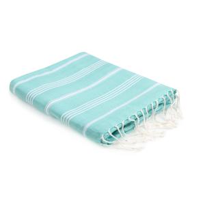 Fouta coton vert turquoise 100x200