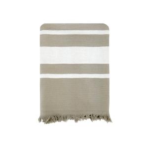 Fouta doublée éponge  Caraibes" Taupe  90x170"