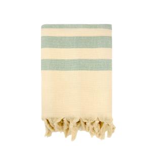 Fouta doublée éponge  Fidji" Fougere 90x160"