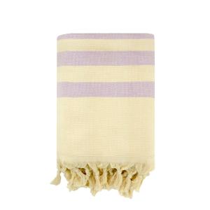 Fouta doublée éponge  Fidji" Lilas 90x160"