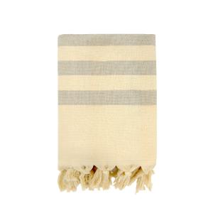 Fouta doublée éponge   Fidji" Taupe 90x160"