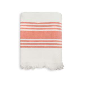 Fouta doublée éponge Karabuk mandarine  90x160