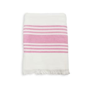 Fouta doublée éponge Karabuk  Rose 90x160