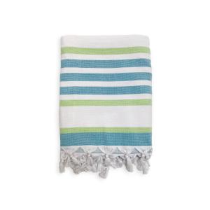 Fouta doublée éponge Latigo Lake" 140x180cm 340g/m² bleu"