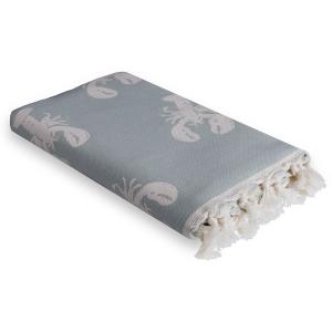 Fouta jacquard coton vert d'eau 100x200