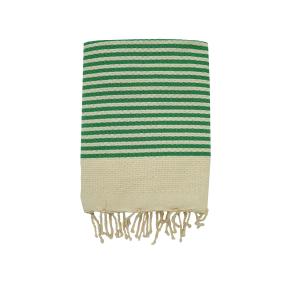 Fouta nid d'abeille traditionnelle Yadara" Vert  200x200"