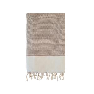 Fouta traditionnelle Athena"  100x200cm 190g/m² taupe"