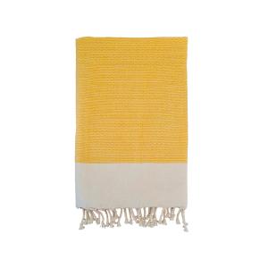 Fouta traditionnelle Athena" Tournesol 100x200cm 190g/m² ja…
