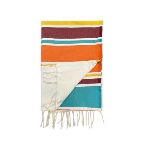 Fouta traditionnelle Hélios" 100x200cm 190g/m² orange"