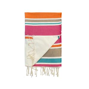 Fouta traditionnelle Hélios"  100x200cm 190g/m² Rose"