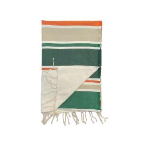 Fouta traditionnelle Hélios"  100x200cm 190g/m² vert"