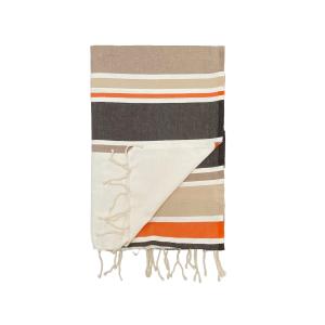 Fouta traditionnelle Hélios" Chocolat 100x200cm 190g/m² mar…