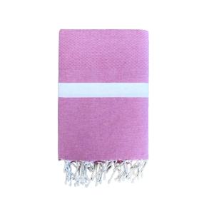 Fouta traditionnelle Melissa"  200x200cm rose"