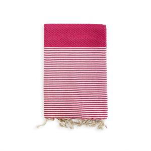 Fouta traditionnelle Mikanda" Fuchsia 100x200"