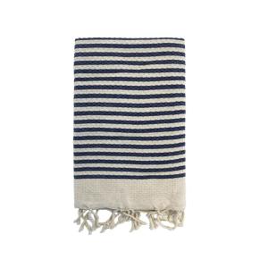 Fouta traditionnelle Yadara" Navy 100x200cm"
