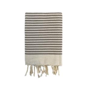 Fouta traditionnelle Yadara" Taupe 100x200cm"