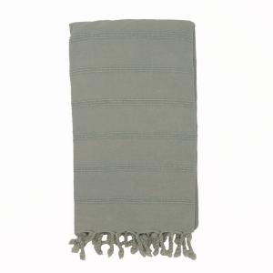 Fouta vintage 100% coton avec franges vert mer 95 x 170 cm