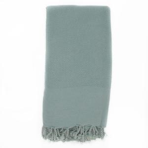 Fouta vintage 100% coton avec franges vert mer 95x170cm