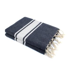 Fouta XXL coton bleu jean 200x200